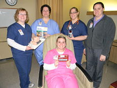 Standing left to right is Rebecca Burns, Michelle Walsh, Angie Frank, Gala Endrulat;, and seated is Becky Willer.